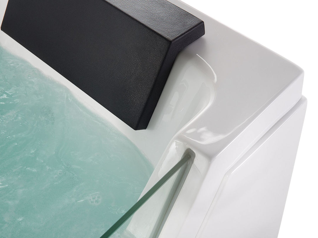 Whirlpool Bath with LED 1740 mm White Samana
