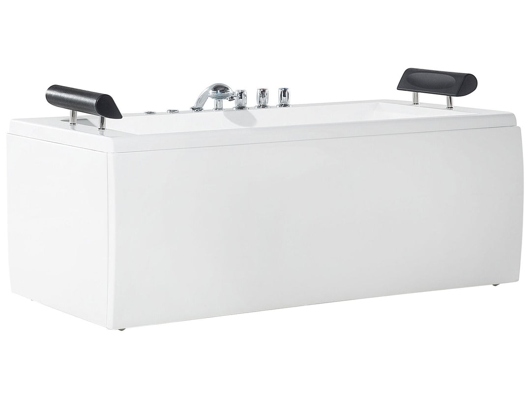 Whirlpool Bath with LED 1720 x 830 mm White Montego
