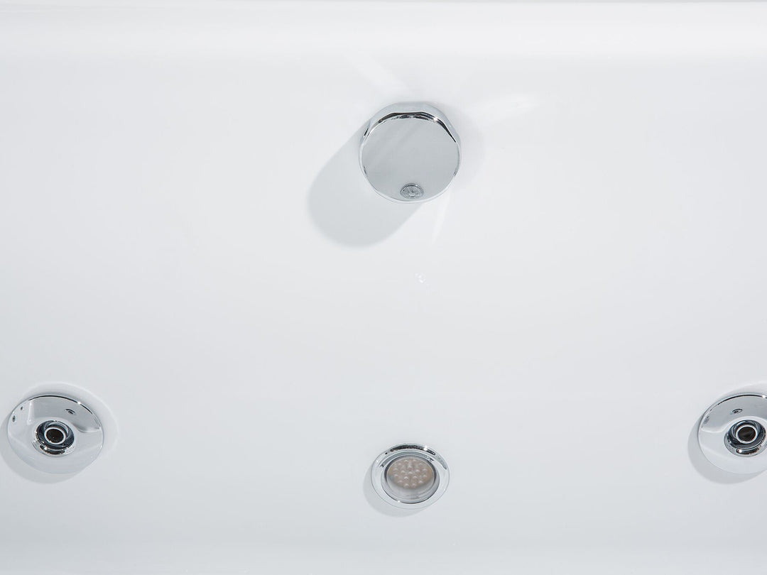 Whirlpool Bath with LED 1720 x 830 mm White Montego