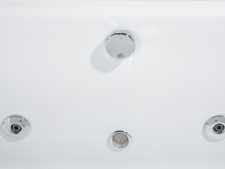 Whirlpool Bath with LED 1720 x 830 mm White Montego