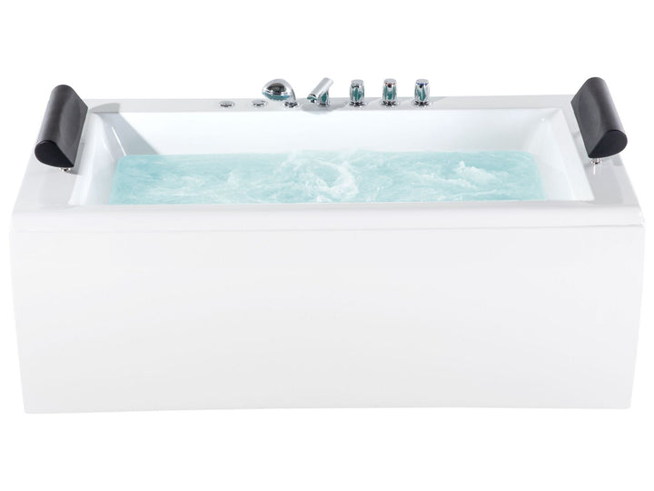 Whirlpool Bath with LED 1720 x 830 mm White Montego