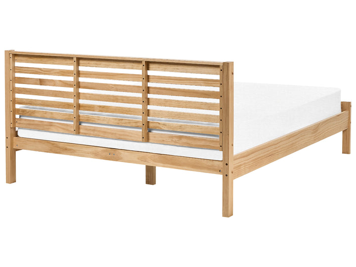 Bed Wood 180 x 200 cm (EU Super King) Light Brown Keith