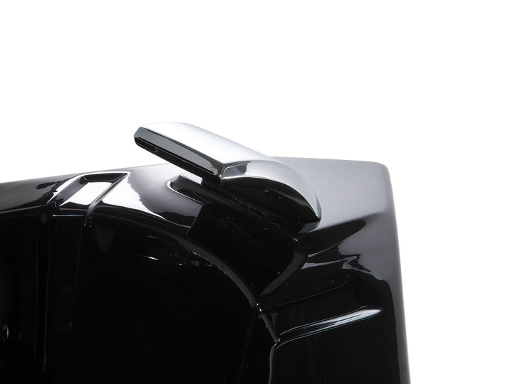 Whirlpool Corner Bath with LED 2140 x 1550 mm Black Martinica