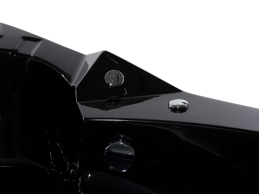 Whirlpool Corner Bath with LED 2140 x 1550 mm Black Martinica