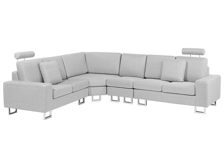 Stockholm Right Hand Corner Fabric Sofa Light Grey