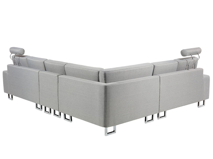 Stockholm Right Hand Corner Fabric Sofa Light Grey