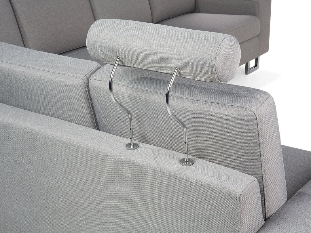 Stockholm Right Hand Corner Fabric Sofa Light Grey