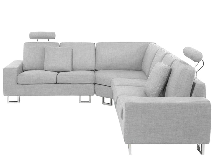 Stockholm Right Hand Corner Fabric Sofa Light Grey