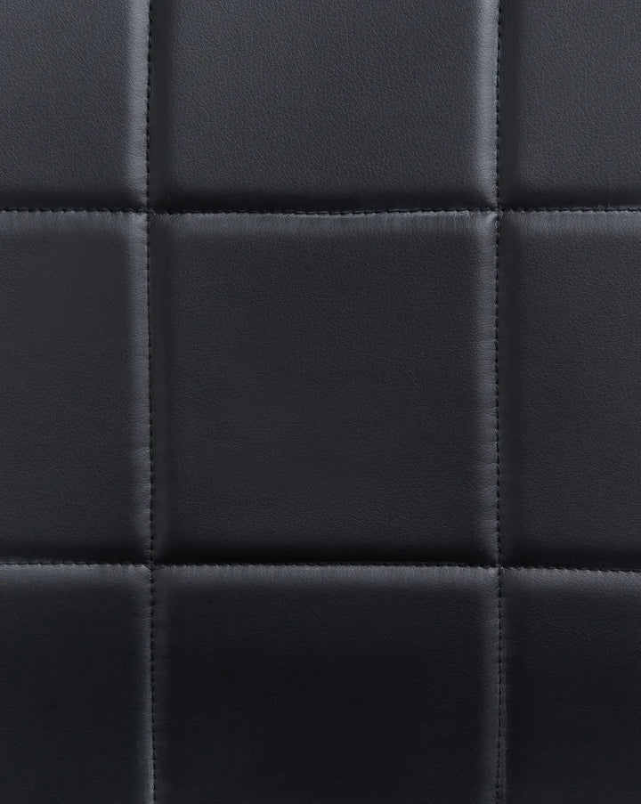 Set of 2 Dining Chairs Faux Leather Black Franco