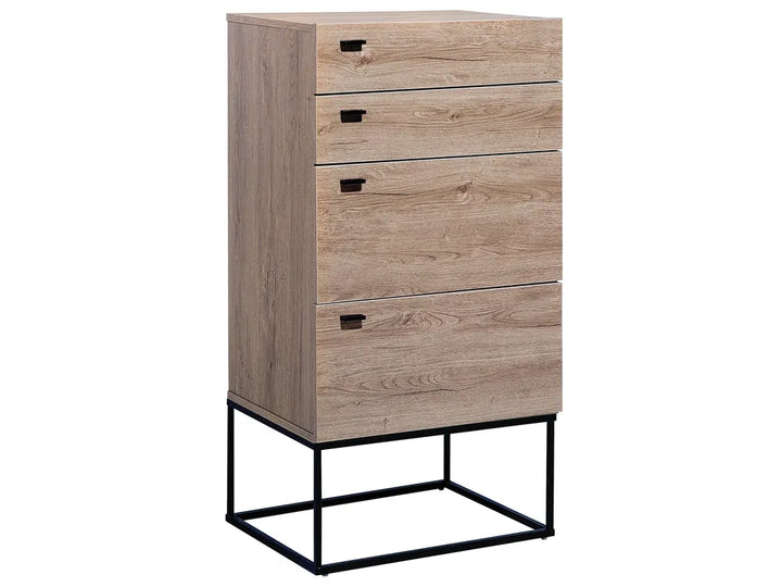 4 Drawer Chest Light Brown Brunz