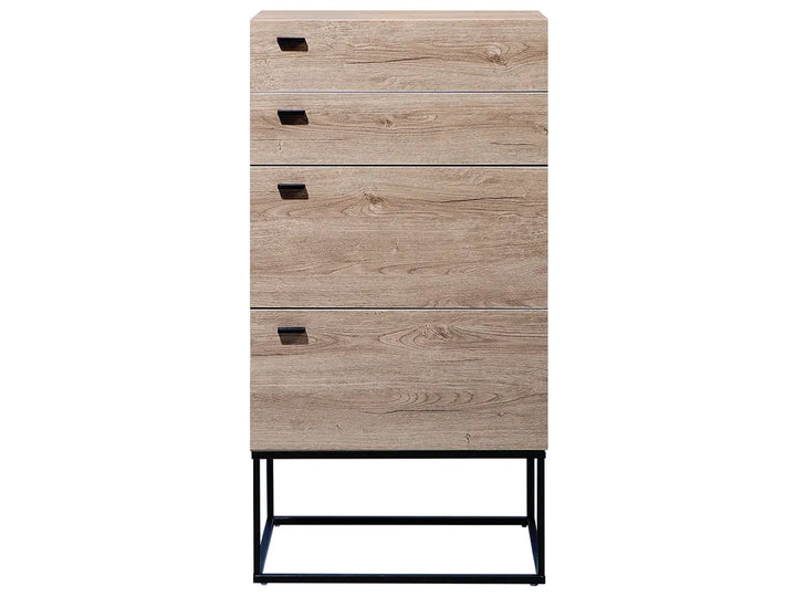 4 Drawer Chest Light Brown Brunz