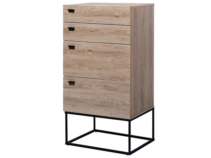4 Drawer Chest Light Brown Brunz