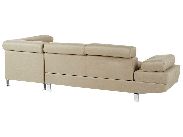 Norrea Left Hand Corner Fabric Sofa Light Beige