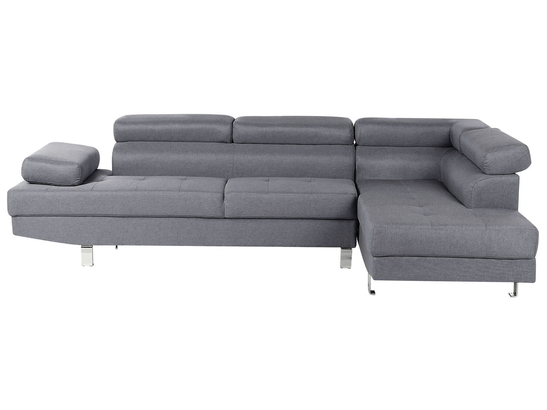 Norrea Left Hand Corner Fabric Sofa Grey