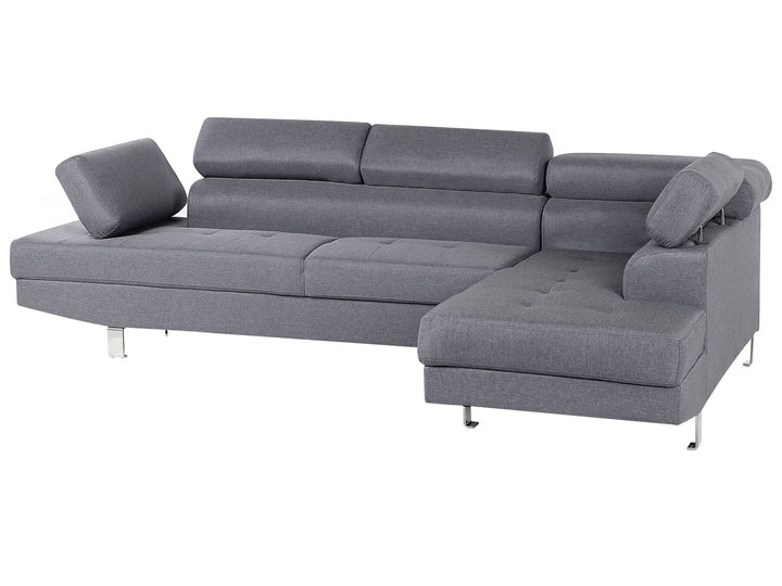 Norrea Left Hand Corner Fabric Sofa Grey