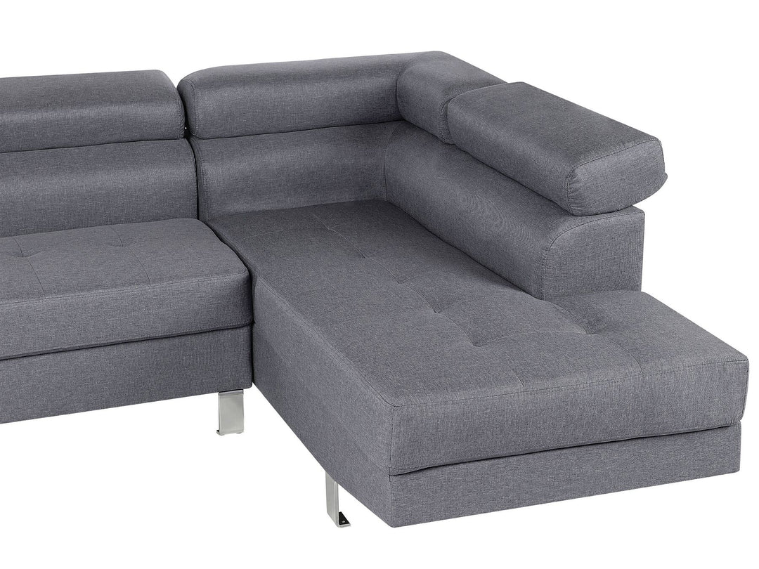 Norrea Left Hand Corner Fabric Sofa Grey