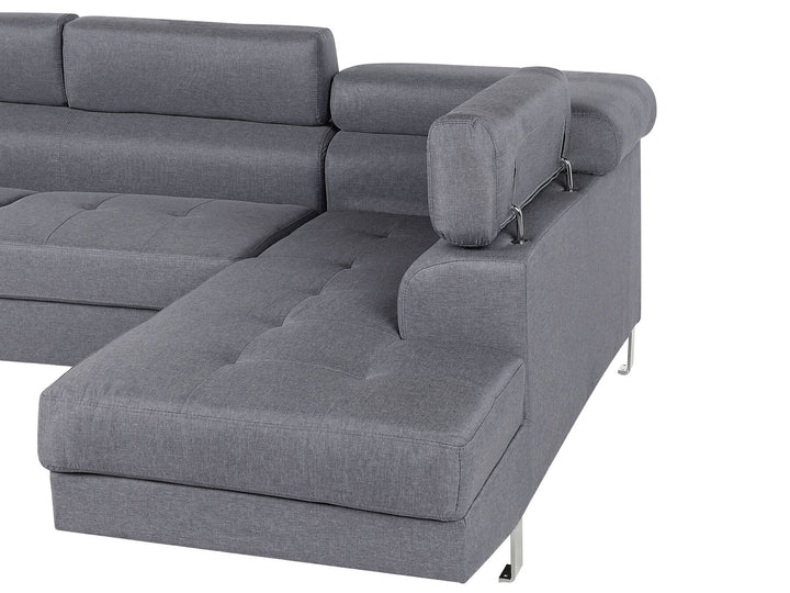 Norrea Left Hand Corner Fabric Sofa Grey