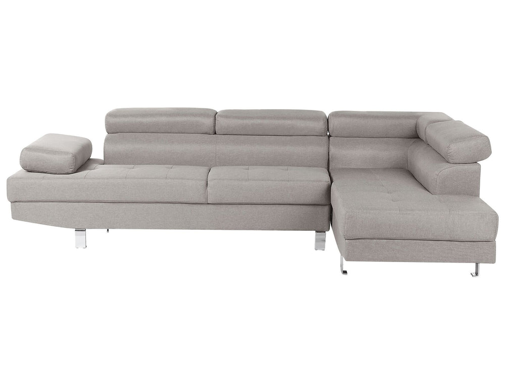 Norrea Left Hand Corner Fabric Sofa Light Grey