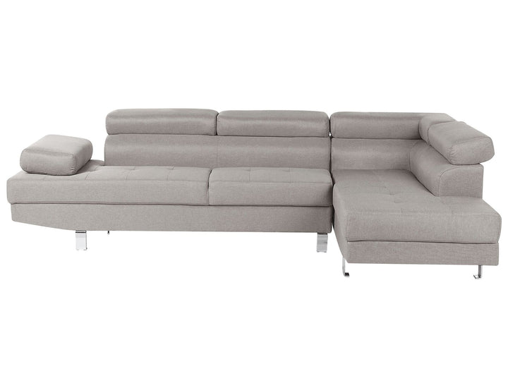 Norrea Left Hand Corner Fabric Sofa Light Grey