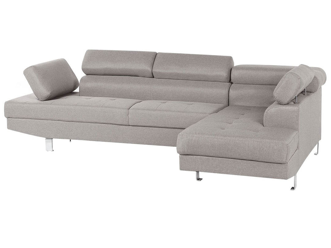 Norrea Left Hand Corner Fabric Sofa Light Grey