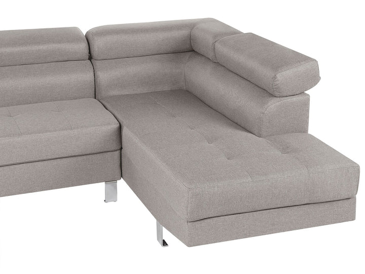 Norrea Left Hand Corner Fabric Sofa Light Grey
