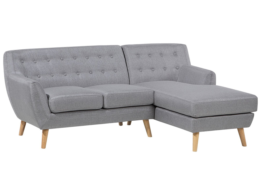 Motala Left Hand Fabric Corner Sofa Grey