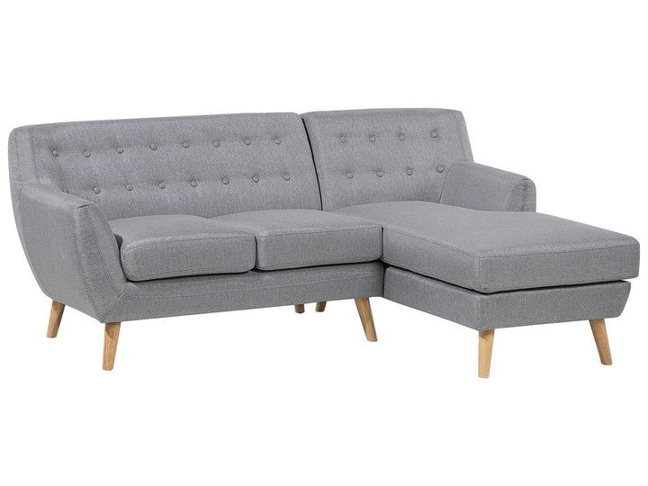 Motala Left Hand Fabric Corner Sofa Grey
