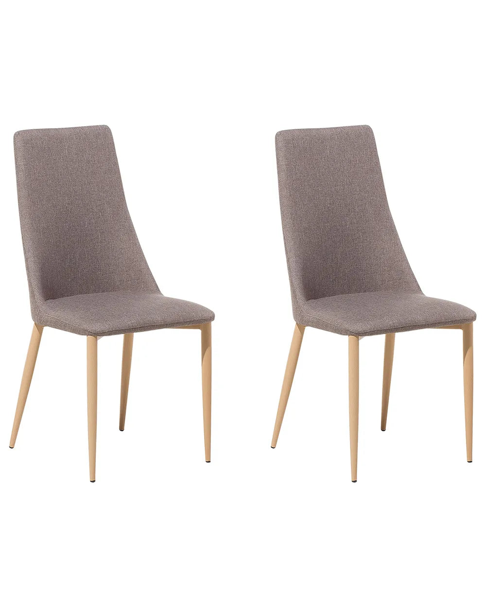 Set of 2 Dining Chairs Fabric Taupe James
