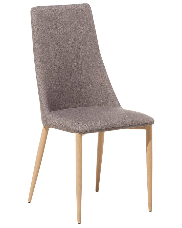 Set of 2 Dining Chairs Fabric Taupe James
