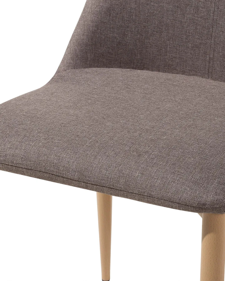 Set of 2 Dining Chairs Fabric Taupe James
