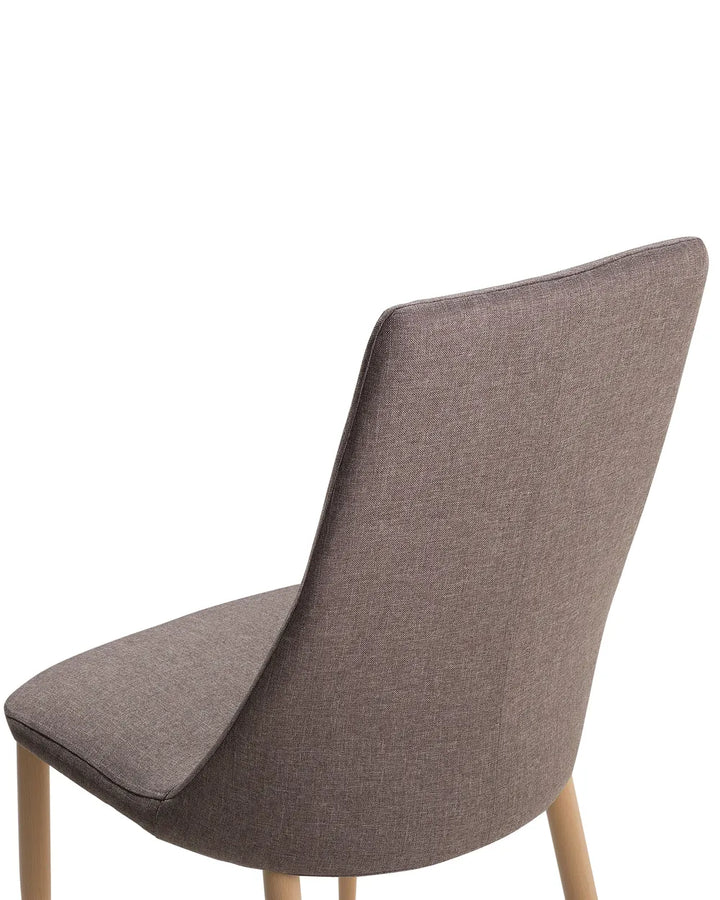 Set of 2 Dining Chairs Fabric Taupe James