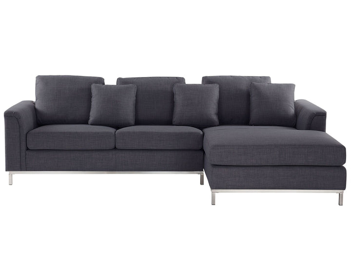 Oslo Left Hand Fabric Corner Sofa Grey