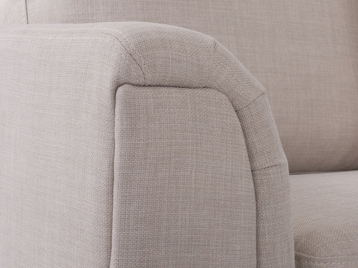 Oslo Left Hand Fabric Corner Sofa Beige