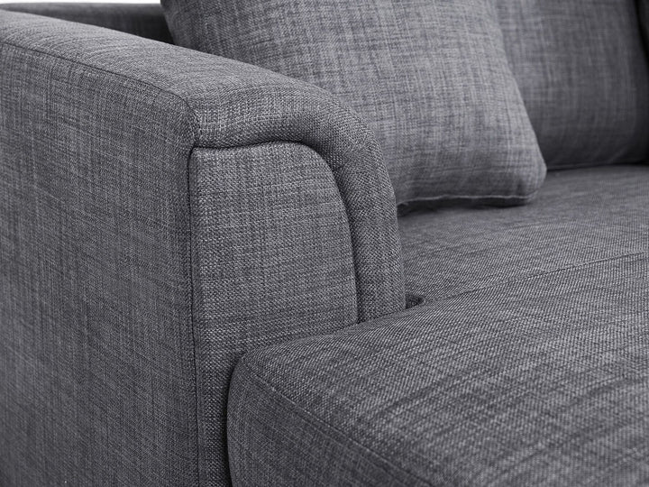 Oslo Right Hand Fabric Corner Sofa Grey