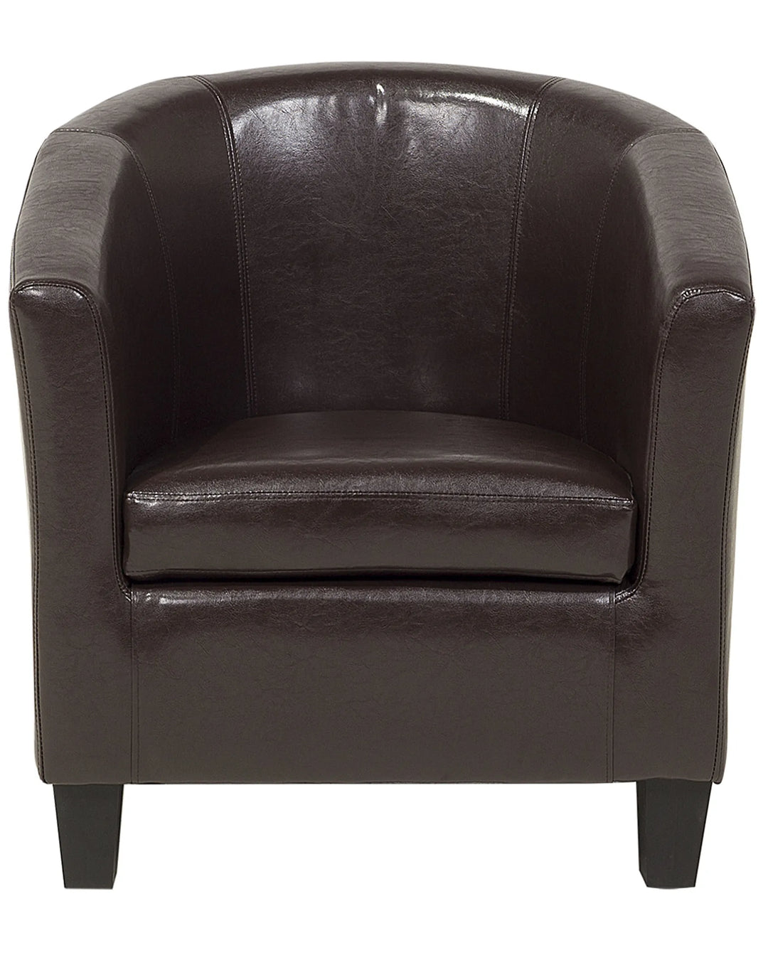 Borwick Armchair Faux Leather Dark Brown