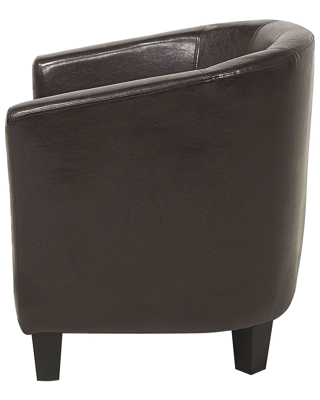 Borwick Armchair Faux Leather Dark Brown