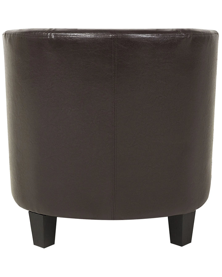 Borwick Armchair Faux Leather Dark Brown