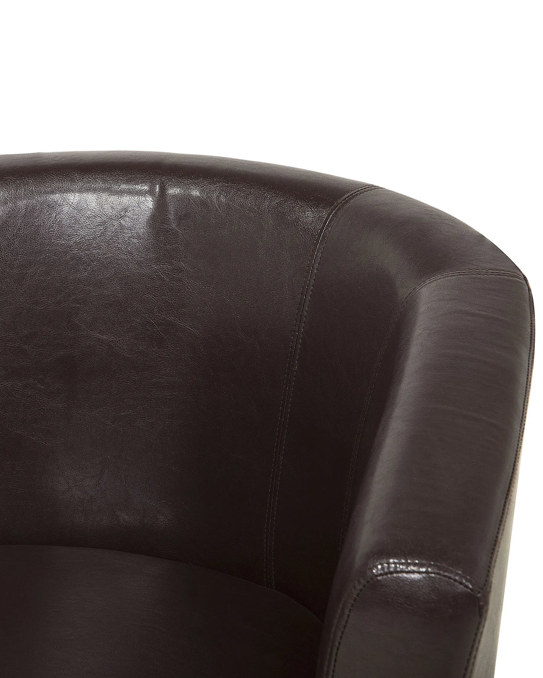 Borwick Armchair Faux Leather Dark Brown