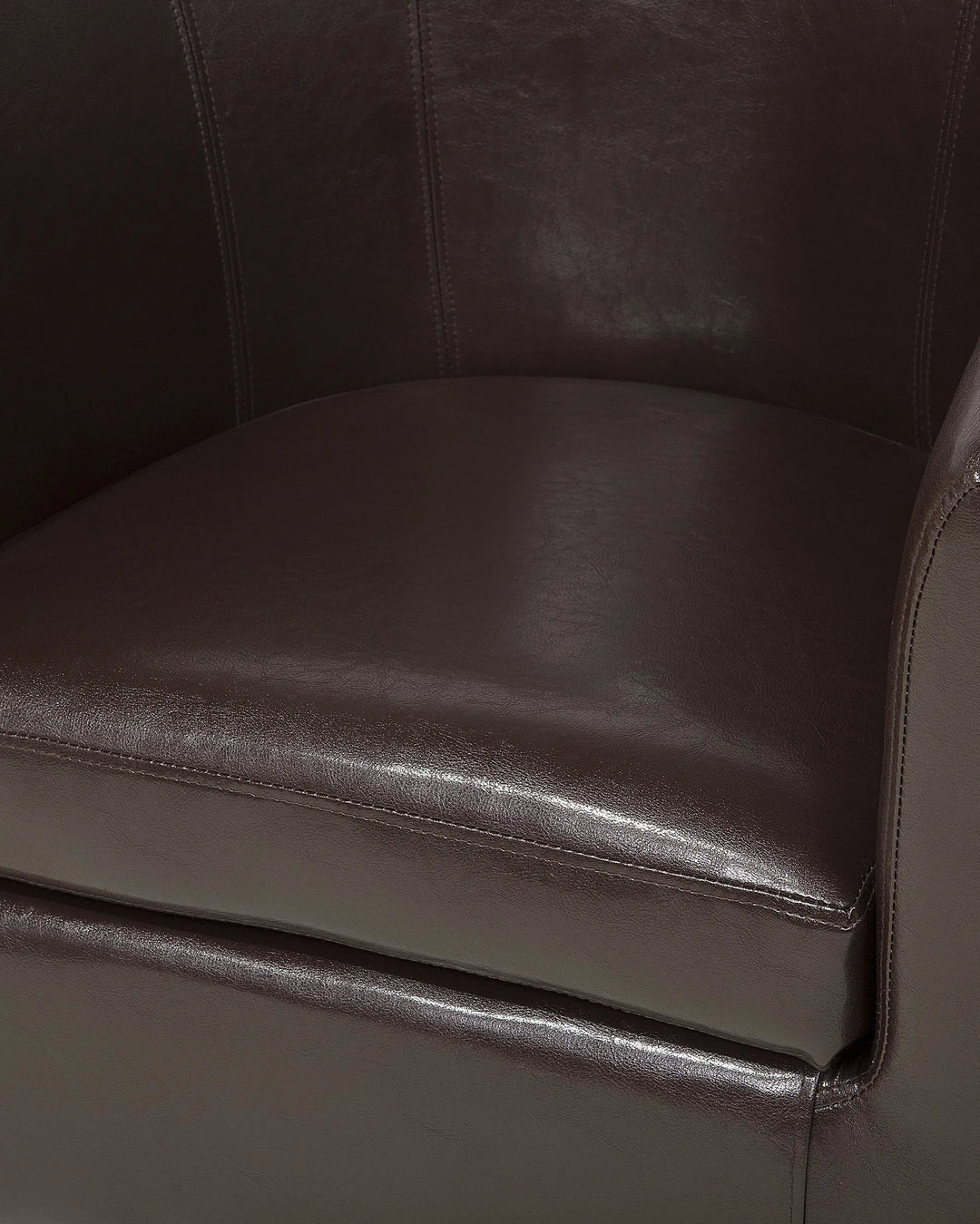 Borwick Armchair Faux Leather Dark Brown