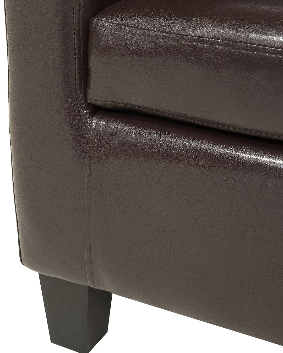 Borwick Armchair Faux Leather Dark Brown