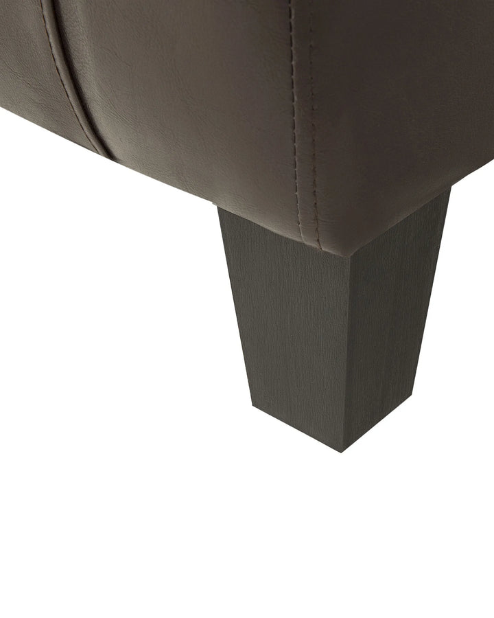 Borwick Armchair Faux Leather Dark Brown