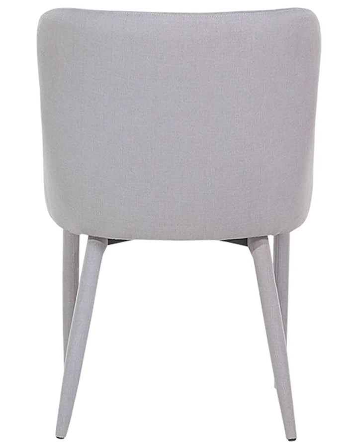 Set of 2 Dining Chairs Fabric Light Grey Demi