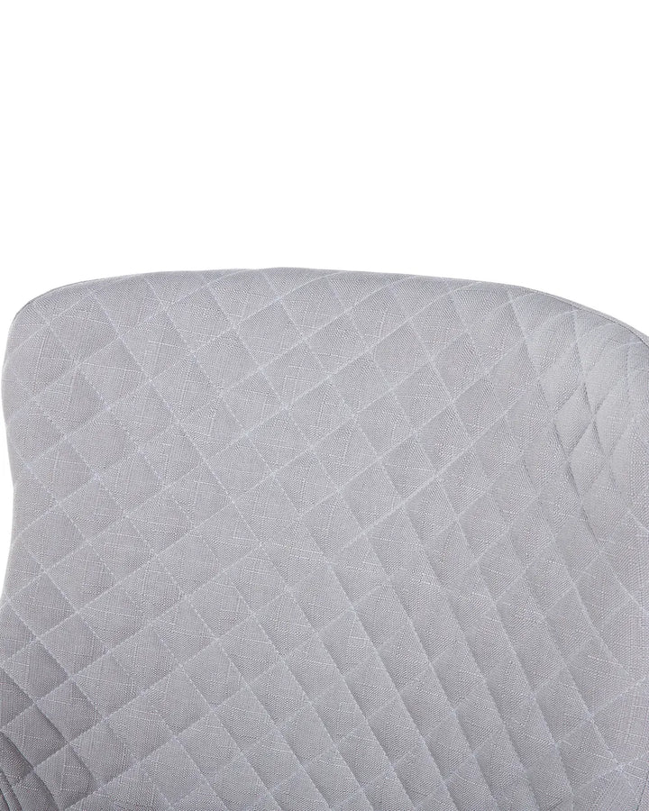 Set of 2 Dining Chairs Fabric Light Grey Demi