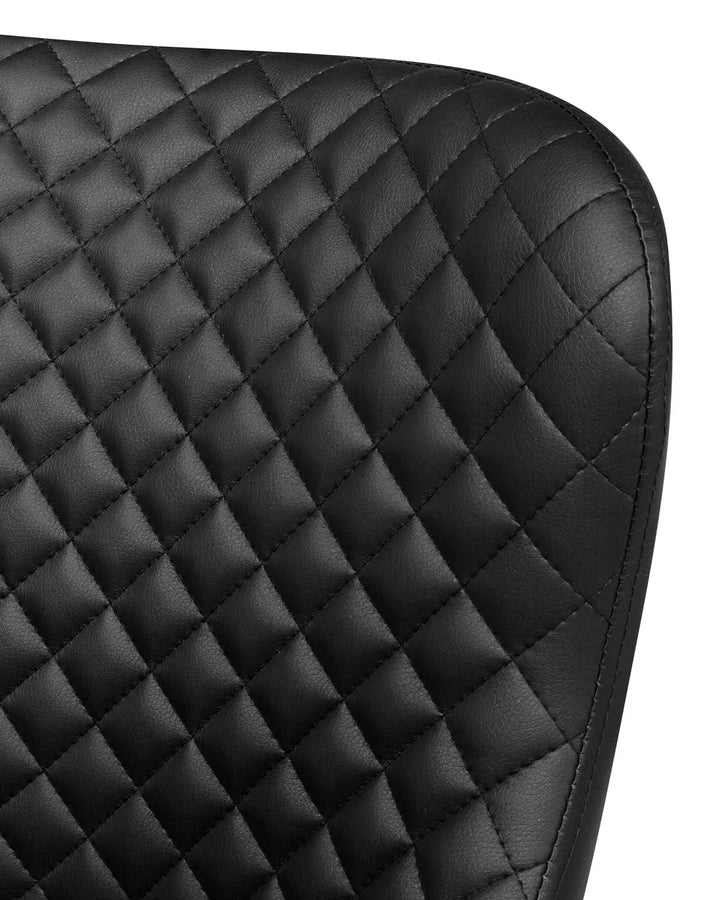 Set of 2 Dining Chairs Faux Leather Black Marie