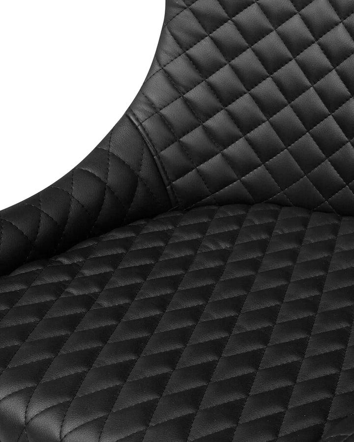 Set of 2 Dining Chairs Faux Leather Black Marie