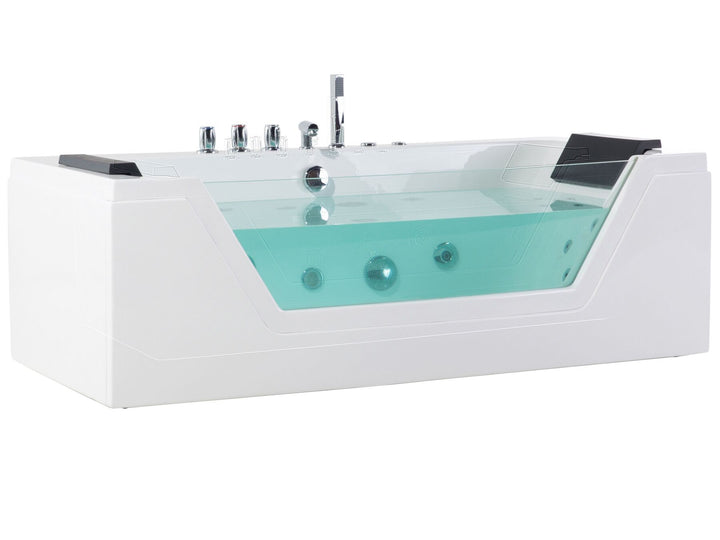 Whirlpool Bath with LED 1740 mm White Samana