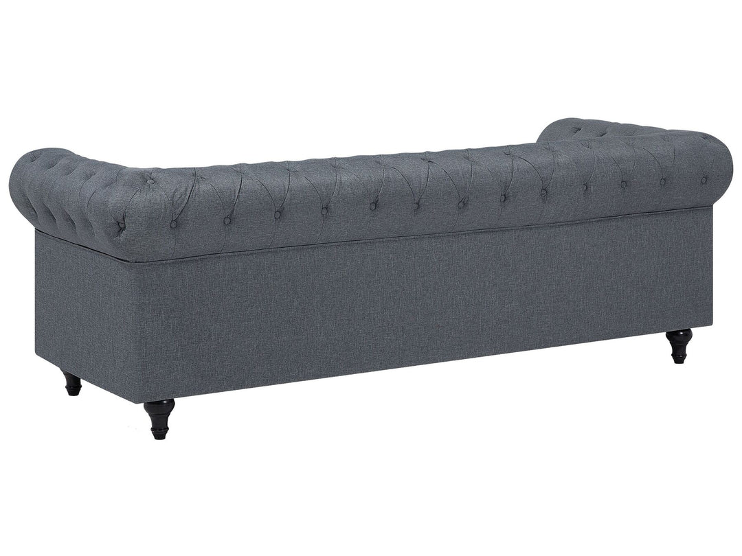 Chesterfield Right Hand Fabric Corner Sofa Grey