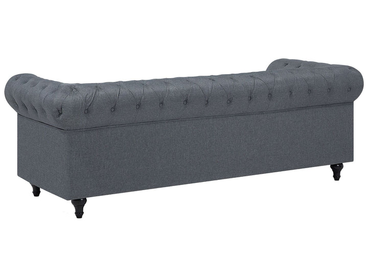 Chesterfield Right Hand Fabric Corner Sofa Grey