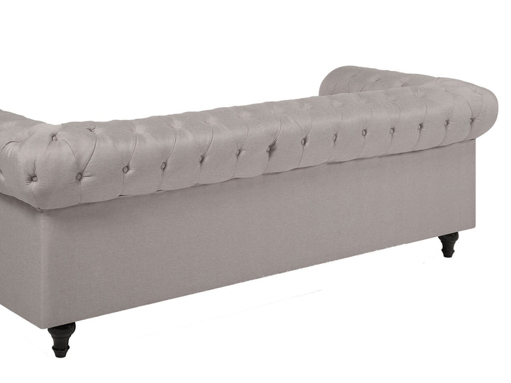 Chesterfield Right Hand Fabric Corner Sofa Beige