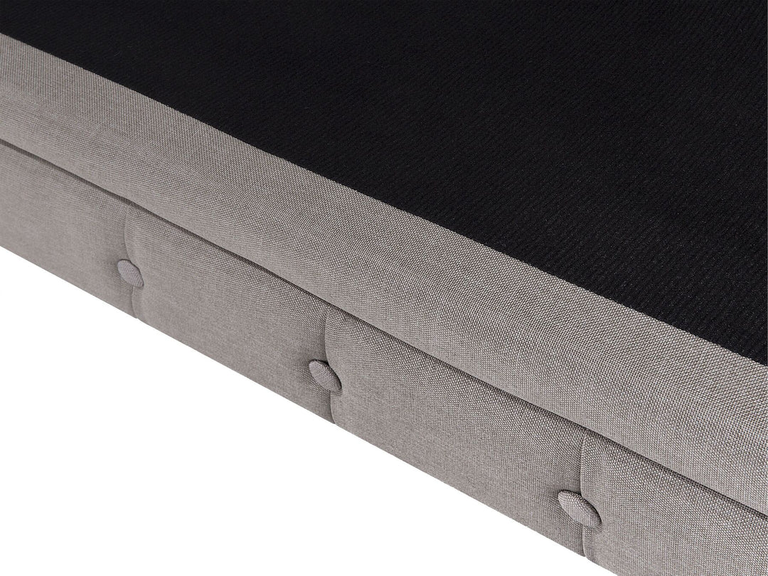 Chesterfield Right Hand Fabric Corner Sofa Beige
